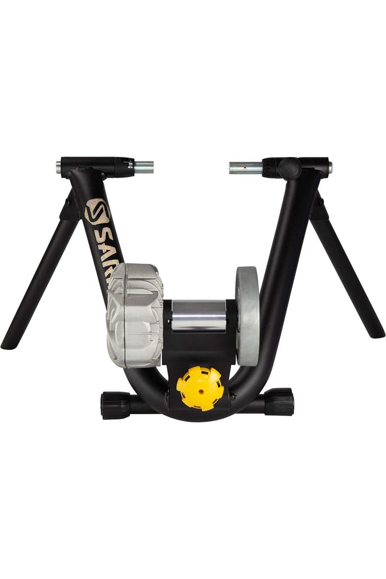 Indoor Bicycle Trainer with App Compatibility and Smart Ready Design, Alternate, color, Black