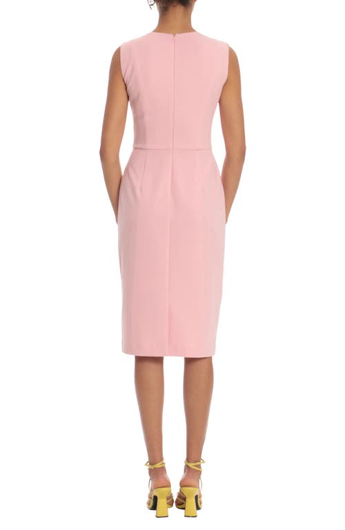 Donna Morgan Cutout Sheath Midi Dress In Shell Pink