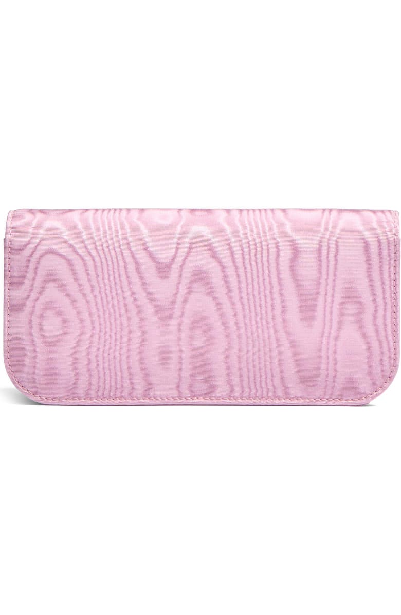 Valentino Garavani Locò Jewel Logo Moiré Clutch, Alternate, color, Pink
