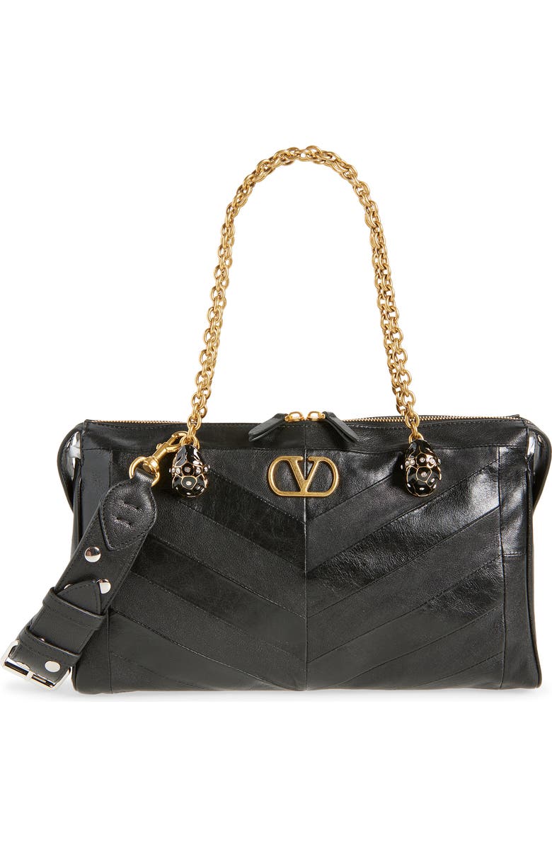 Valentino Garavani Panthea Chevron Patchwork Leather Tote, Main, color,