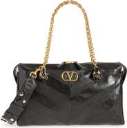 Valentino Garavani Panthea Chevron Patchwork Leather Tote