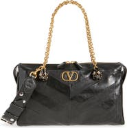 Valentino Garavani Panthea Chevron Patchwork Leather Tote