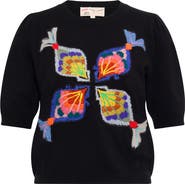 Maison Common Embroidered Half Sleeve Pullover