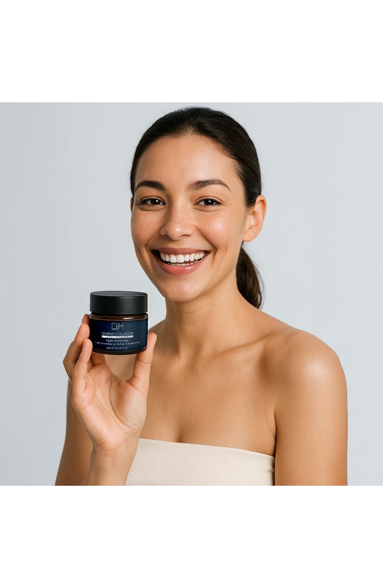 Dr H Marine Collagen Night Moisturiser 60ml x 2 Duo Set, Alternate, color, White