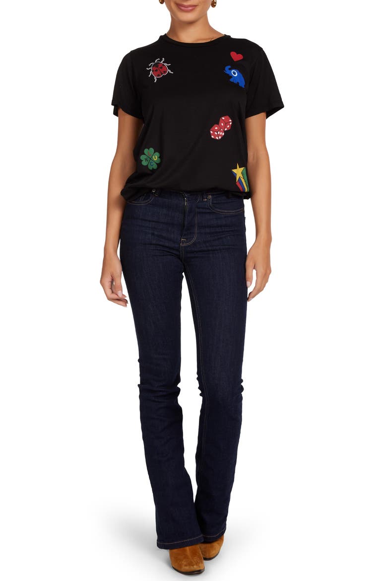 Wolf Lucky Elements Top, Alternate, color, Black