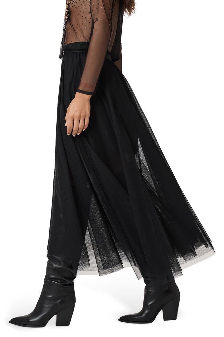 Ally Tulle Skirt, Alternate, color, BLACK