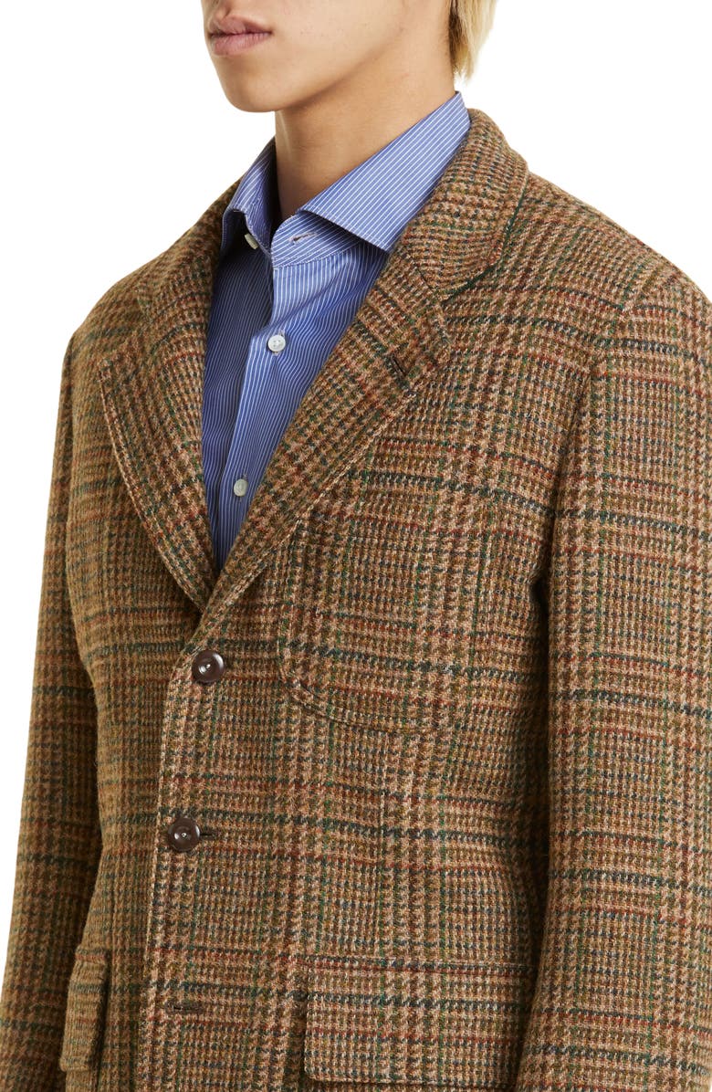 Drake's Games Mk. VII Prince of Wales Check Harris Tweed Wool Blazer, Alternate, color, 