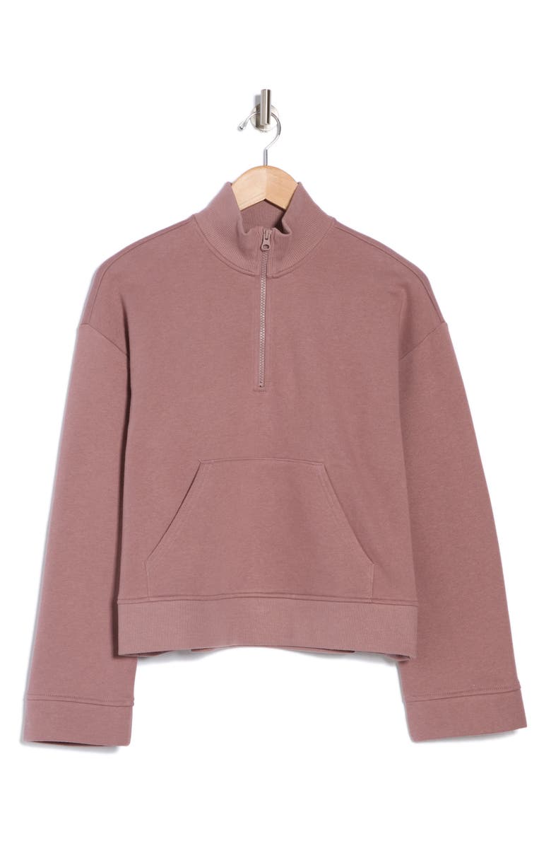 Z by Zella Feather Fleece Half-Zip Pullover, Alternate, color,