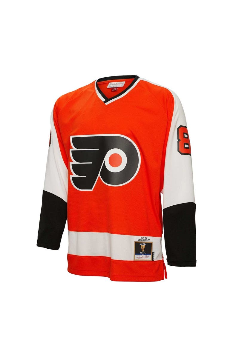 Mitchell & Ness Men's Mitchell & Ness Dave Schultz Orange Philadelphia Flyers  1974/75 Blue Line Player Jersey, Alternate, color, 
