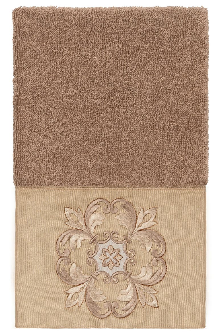 Alyssa 3-Piece Embellished Towel - Latte, Alternate, color, LATTE