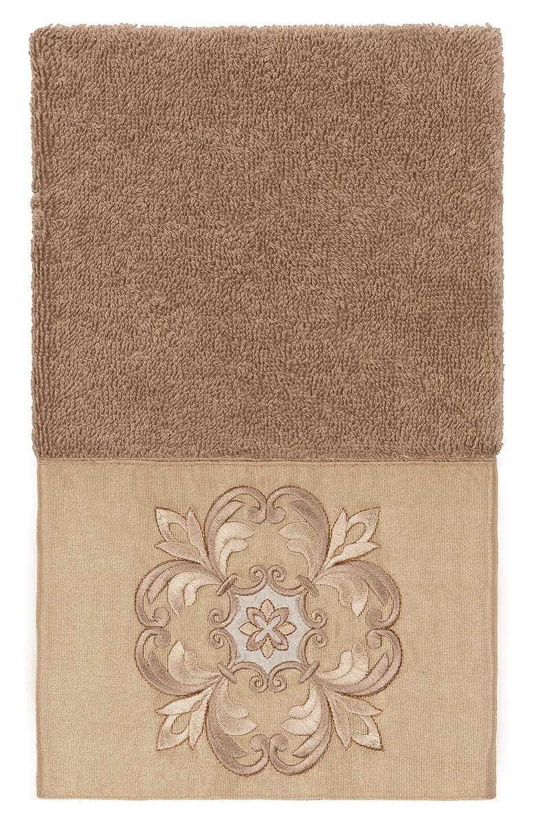 Linum Home Textiles Alyssa 3-Piece Embellished Towel - Latte, Alternate, color, Latte