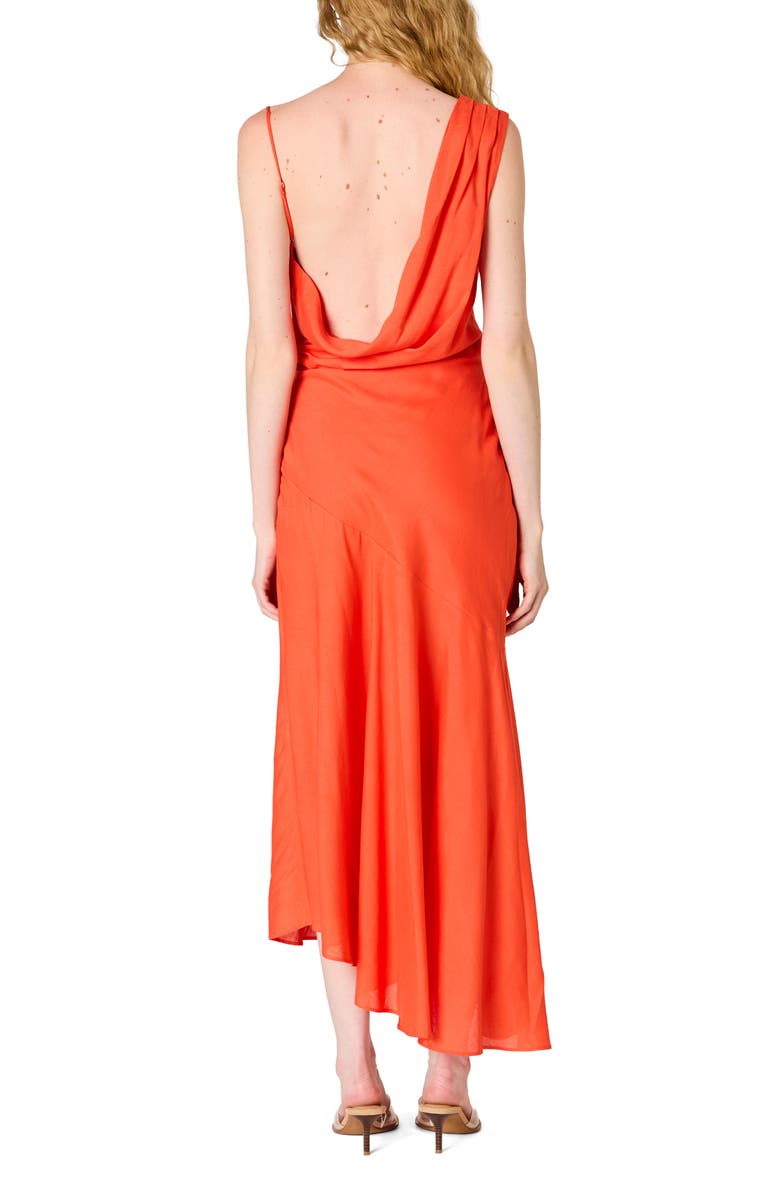 Nia Cielo Cowl Neck Open Back Sundress, Alternate, color, Coral Red