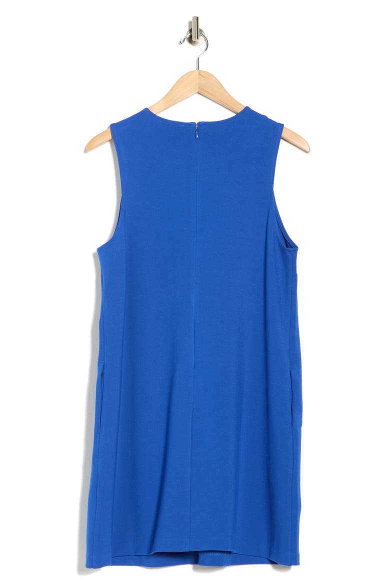 Sleeveless Ponte Shift Dress, Alternate, color, BLUE SURF