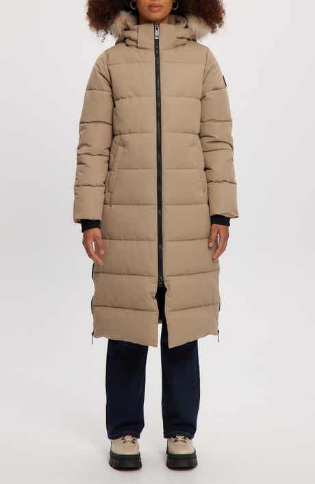 Winter Long Parka with Faux Fur Trim