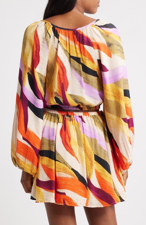 Vero Moda Tilly Long Sleeve Crop Top In Multi