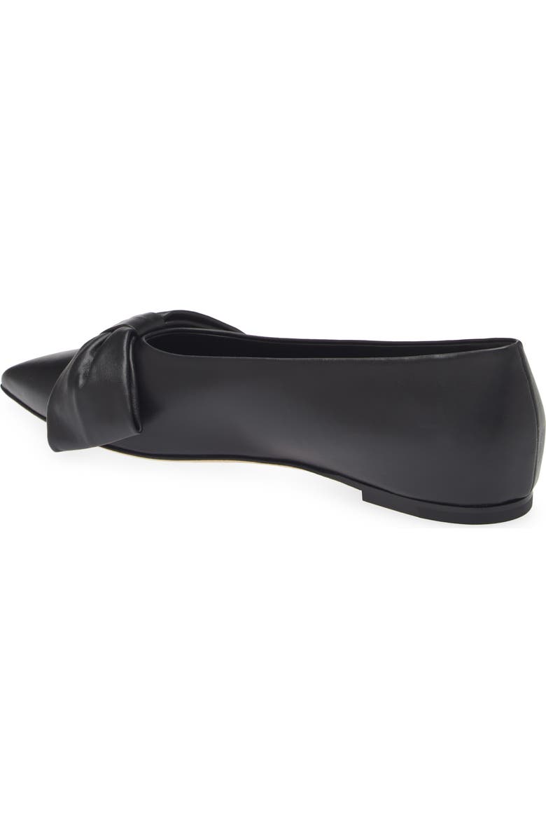 Dear Frances Bow Pointed Toe Flat, Alternate, color, Black