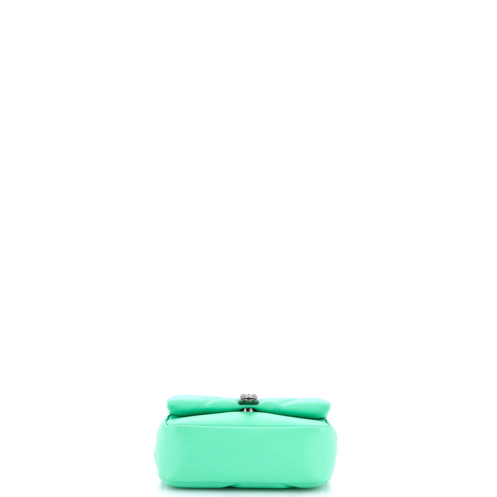 Serpenti Cabochon Shoulder Bag Diagonal Quilted Leather Mini, Alternate, color, Green