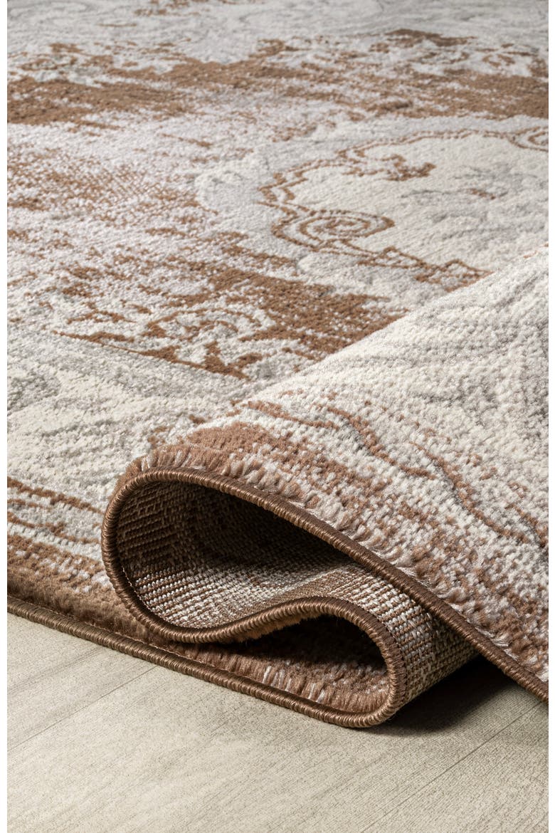 Rosalia Cottage Medallion Area Rug, Alternate, color, Brown/Gray