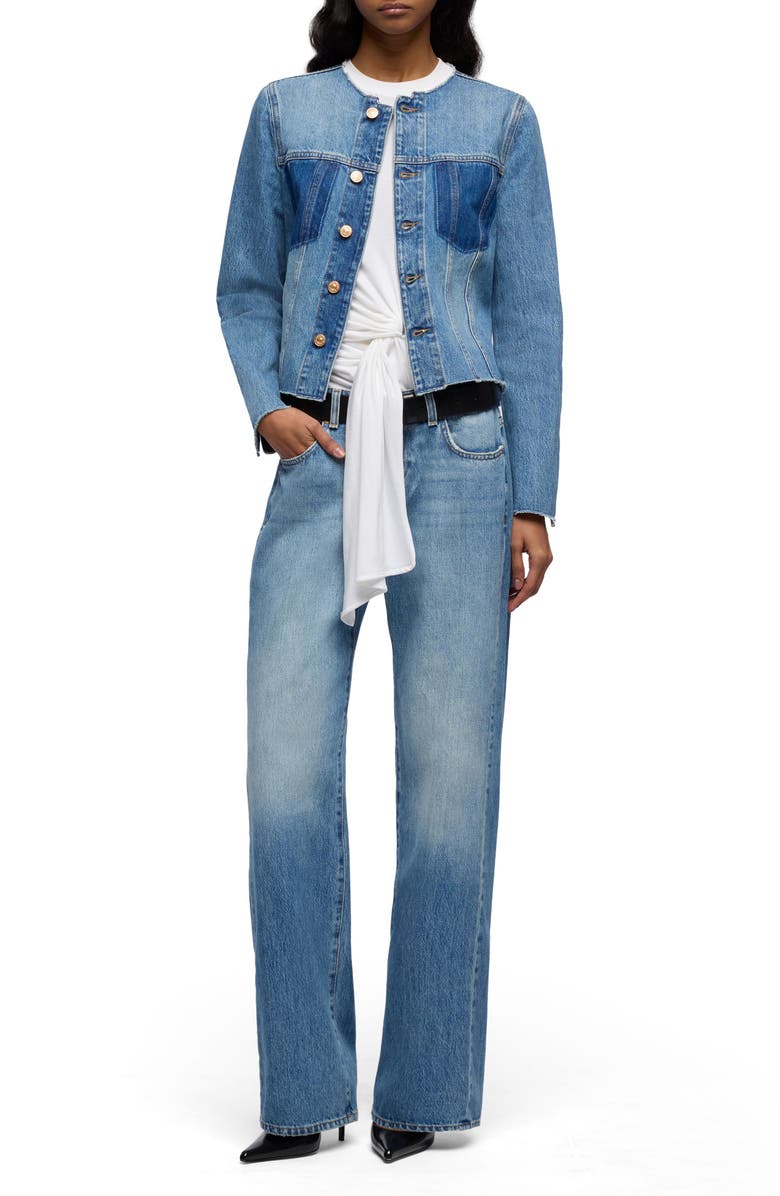 7 For All Mankind Vicky Denim Jacket, Alternate, color, Shadowcrest