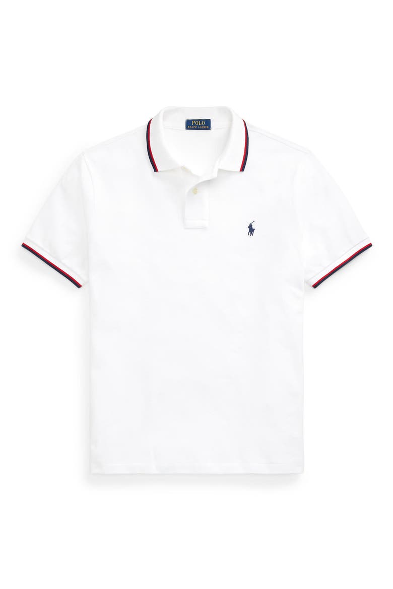Solid Cotton Polo Shirt, Alternate, color, WHITE