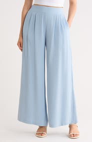 Renee C Wide Leg Pull-On Pants