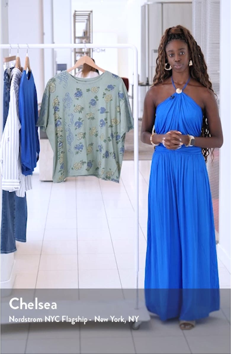 Bohème Oversize Floral Cotton T-Shirt, sales video thumbnail