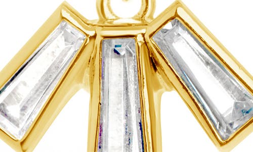Sterling Forever Bella Cubic Zirconia Drop Earrings In Gold