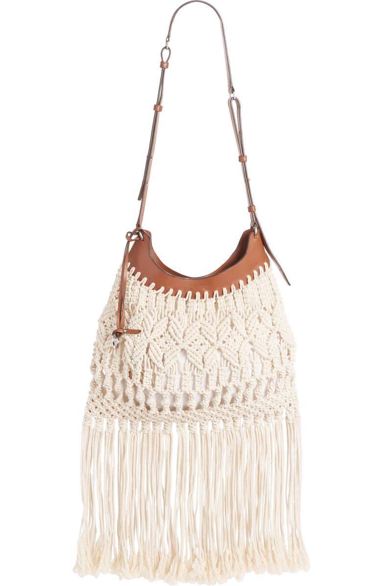 Isabel Marant Teomia Macramé Shoulder Bag, Main, color,