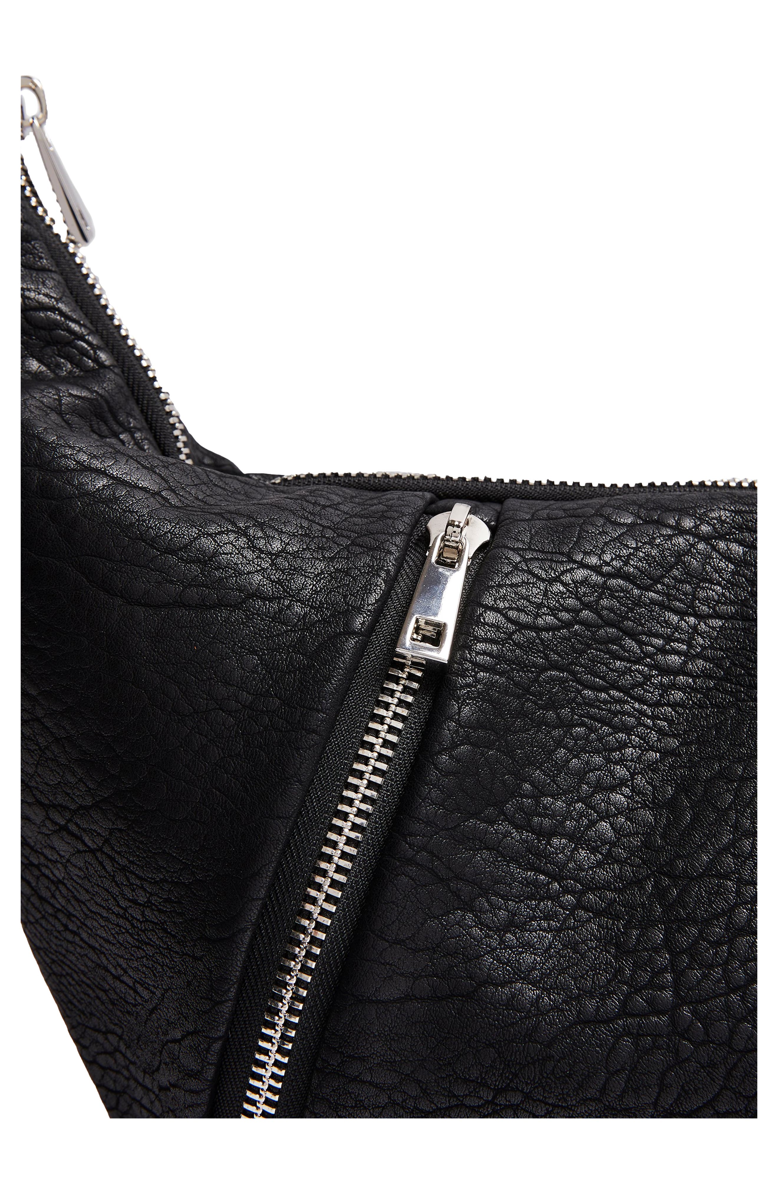 Topshop Croissant Faux Leather Crossbody Bag, Alternate, color, 