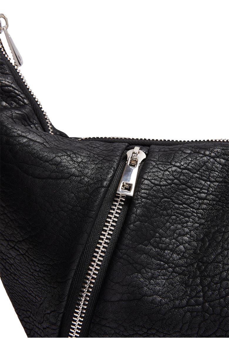 Topshop Croissant Faux Leather Crossbody Bag, Alternate, color,