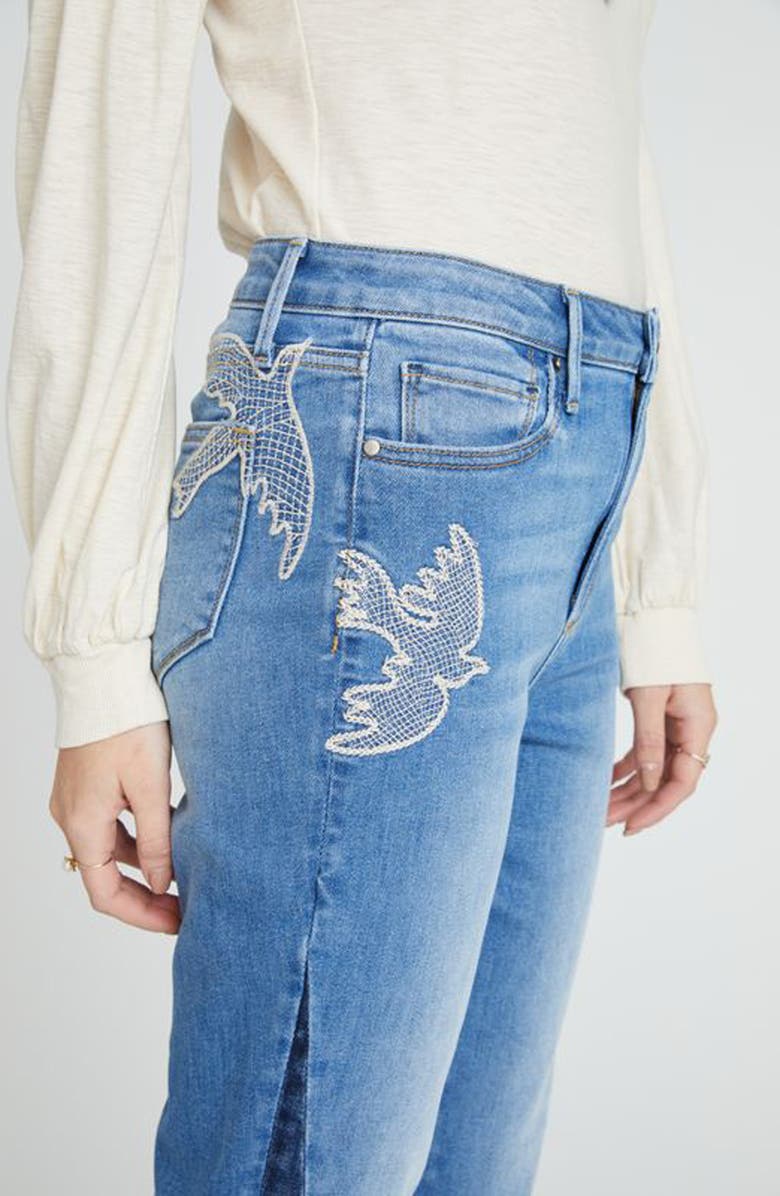 Driftwood Benita Dove Love Wide Leg Jeans, Alternate, color, Medium Wash