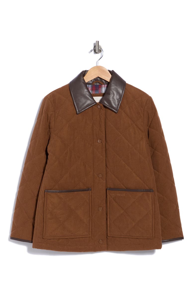 Quilted Corduroy Jacket, Alternate, color, BROWN CORDUROY