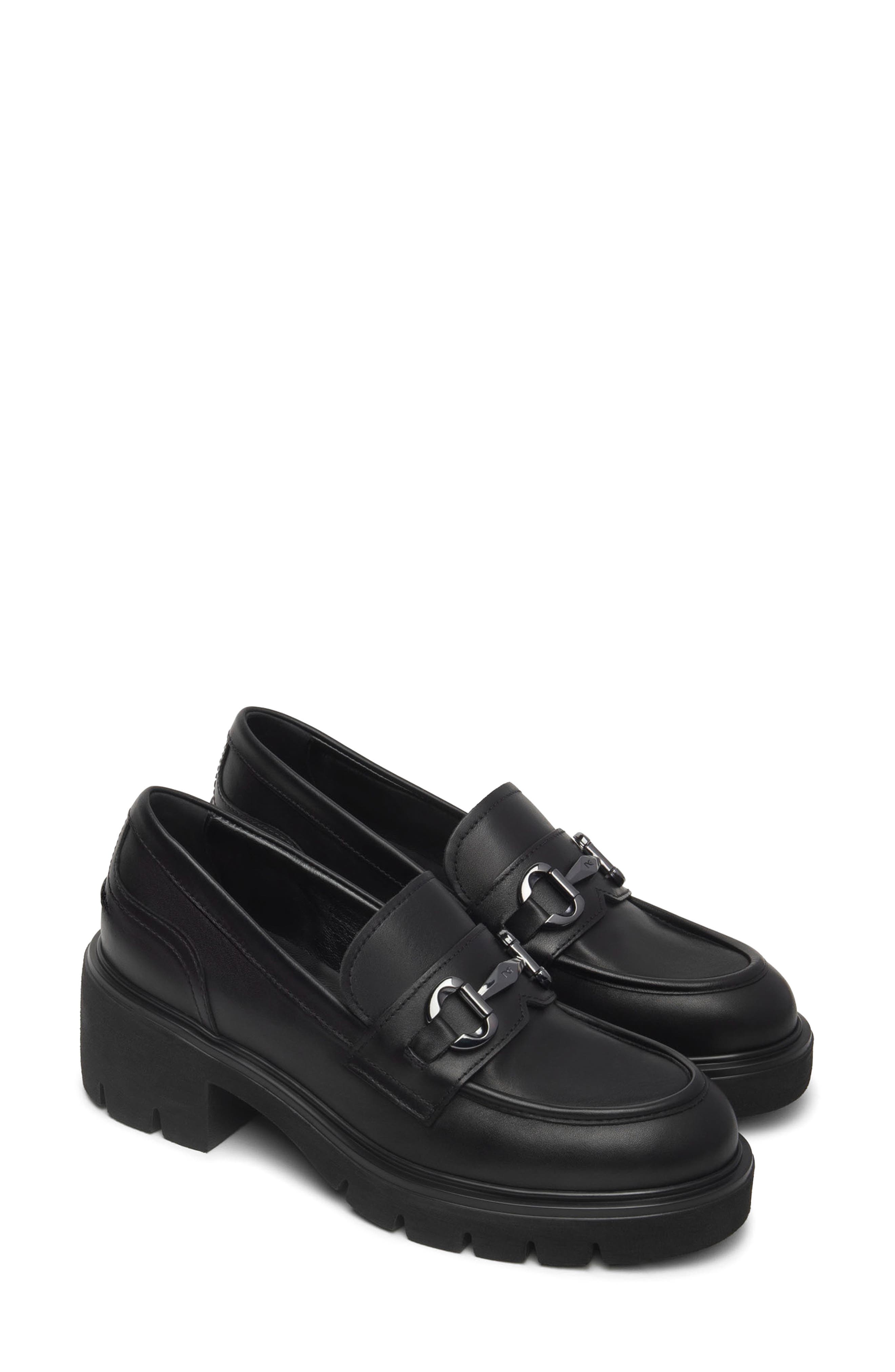 NeroGiardini Lug Sole Loafer, Alternate, color, Black