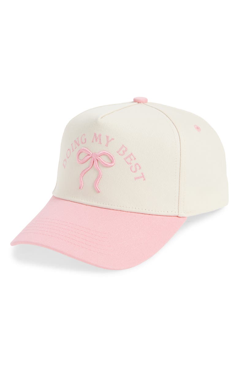 KenzKustomz Doing My Best Trucker Hat, Main, color, Pink