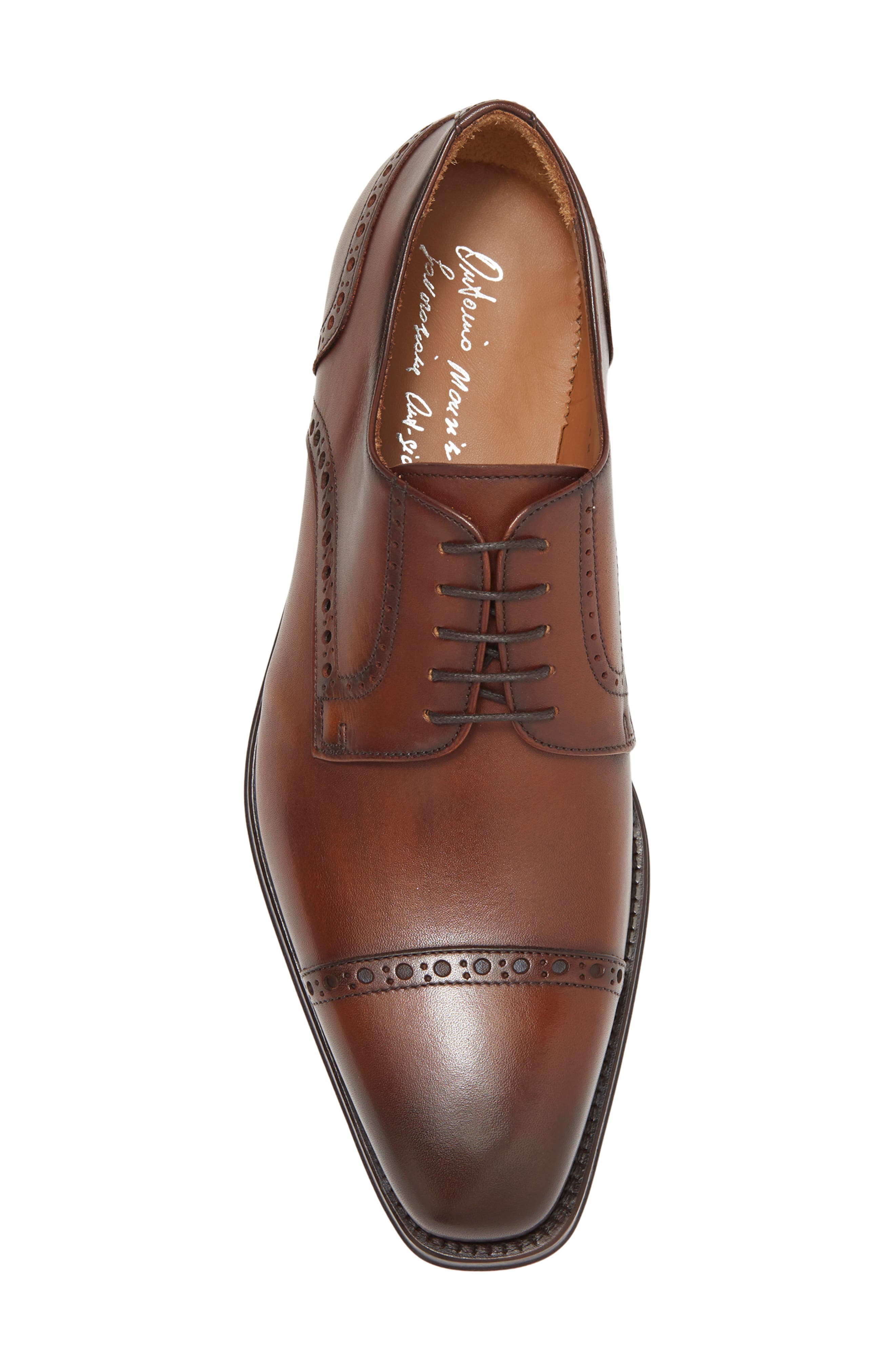 ANTONIO MAURIZI Leather Cap Toe Derby, Alternate, color, 