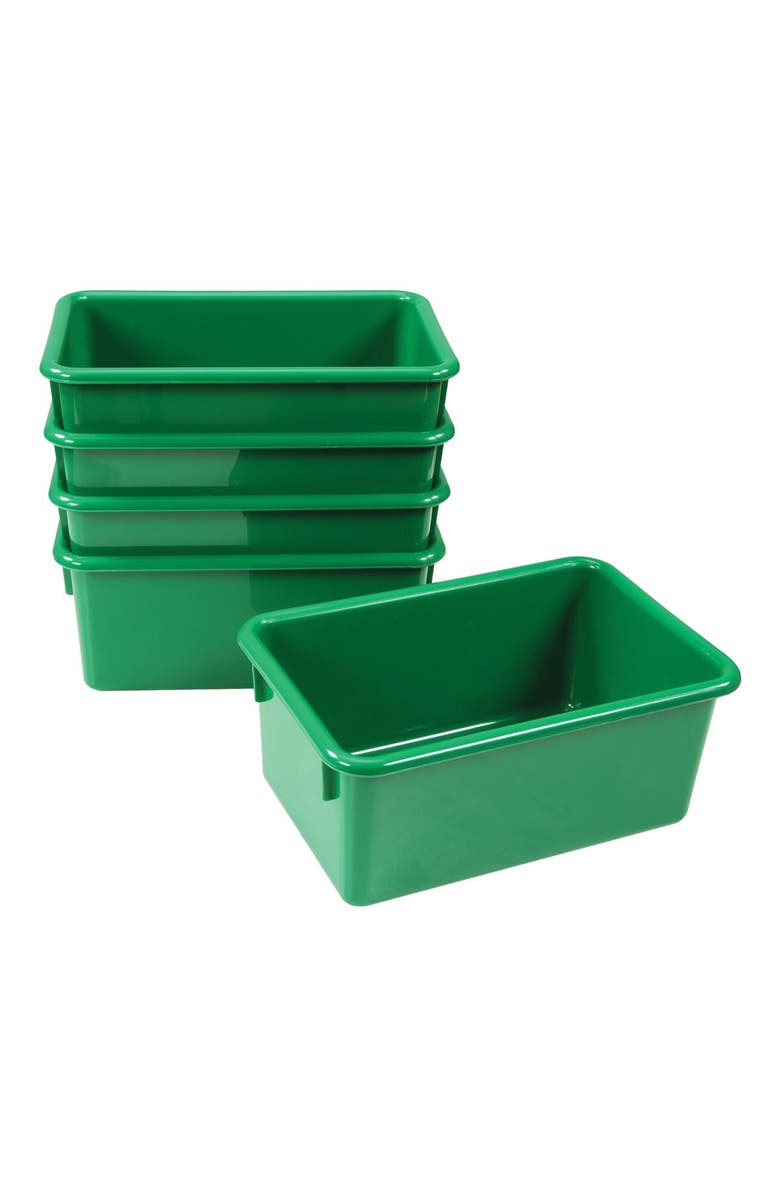 Kaplan Early Learning Company Green Colored Storage Bin - Set of 5, Main, color, Green