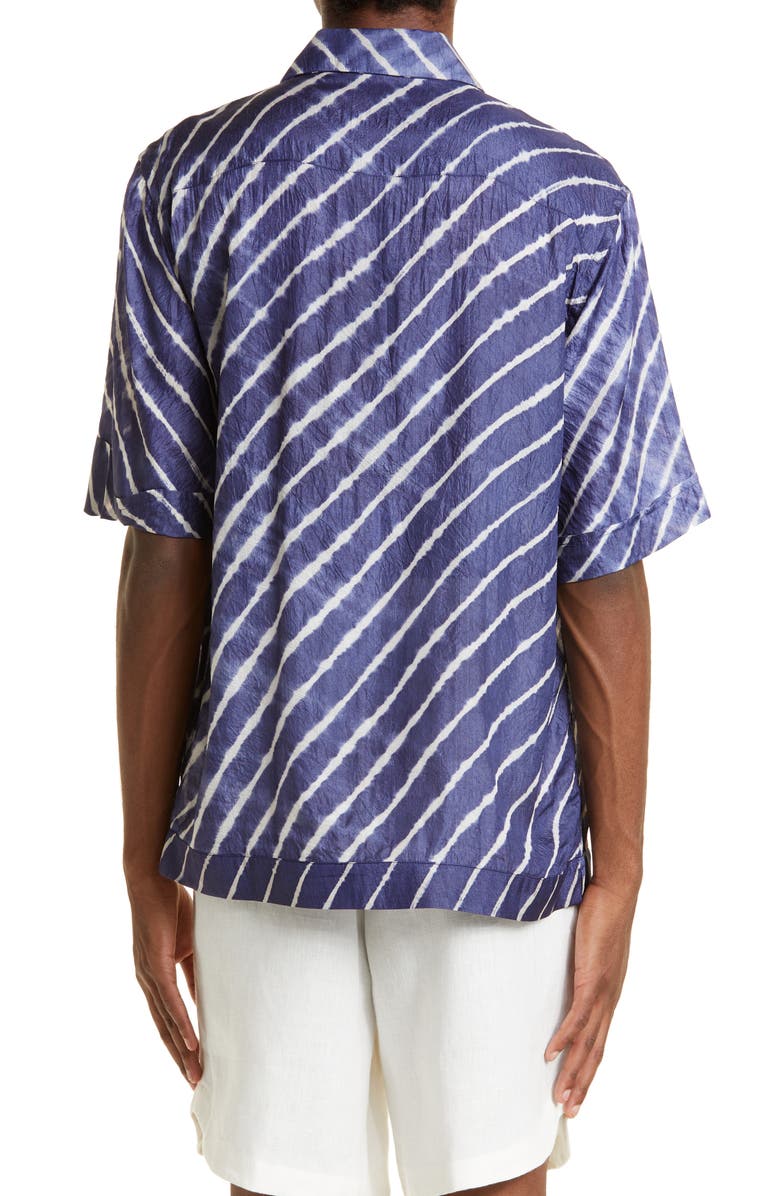 SMR Days Mens' Bakhoven Tie Dye Chevron Short Sleeve Button-Up Shirt, Alternate, color,