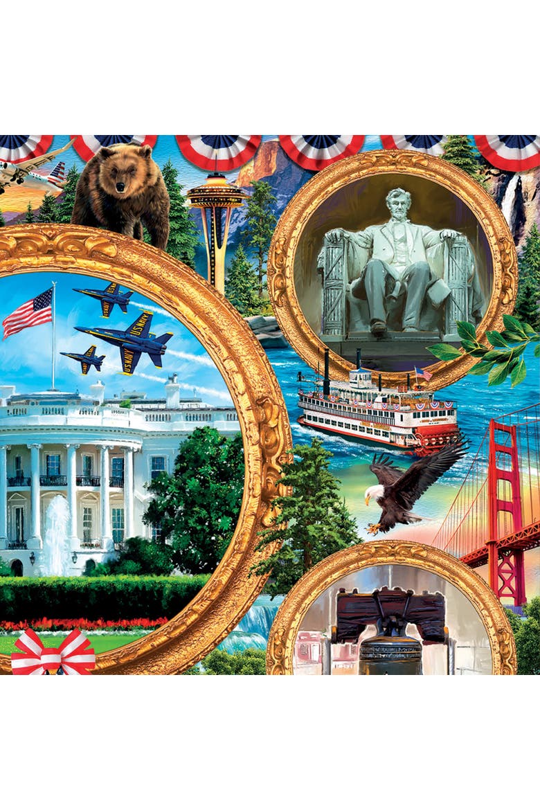American Monuments 1000 Piece Puzzle, Alternate, color, Multicolored