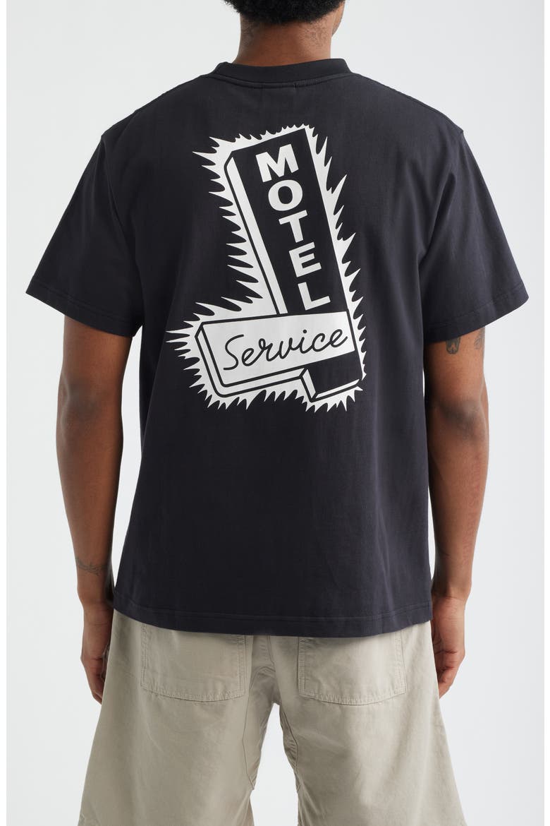 Motel Organic Cotton Graphic T-Shirt, Alternate, color, BLACK