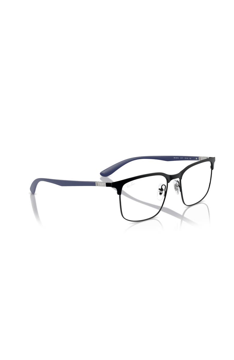 Ray-Ban 55mm Square optical glasses, Alternate, color, Black