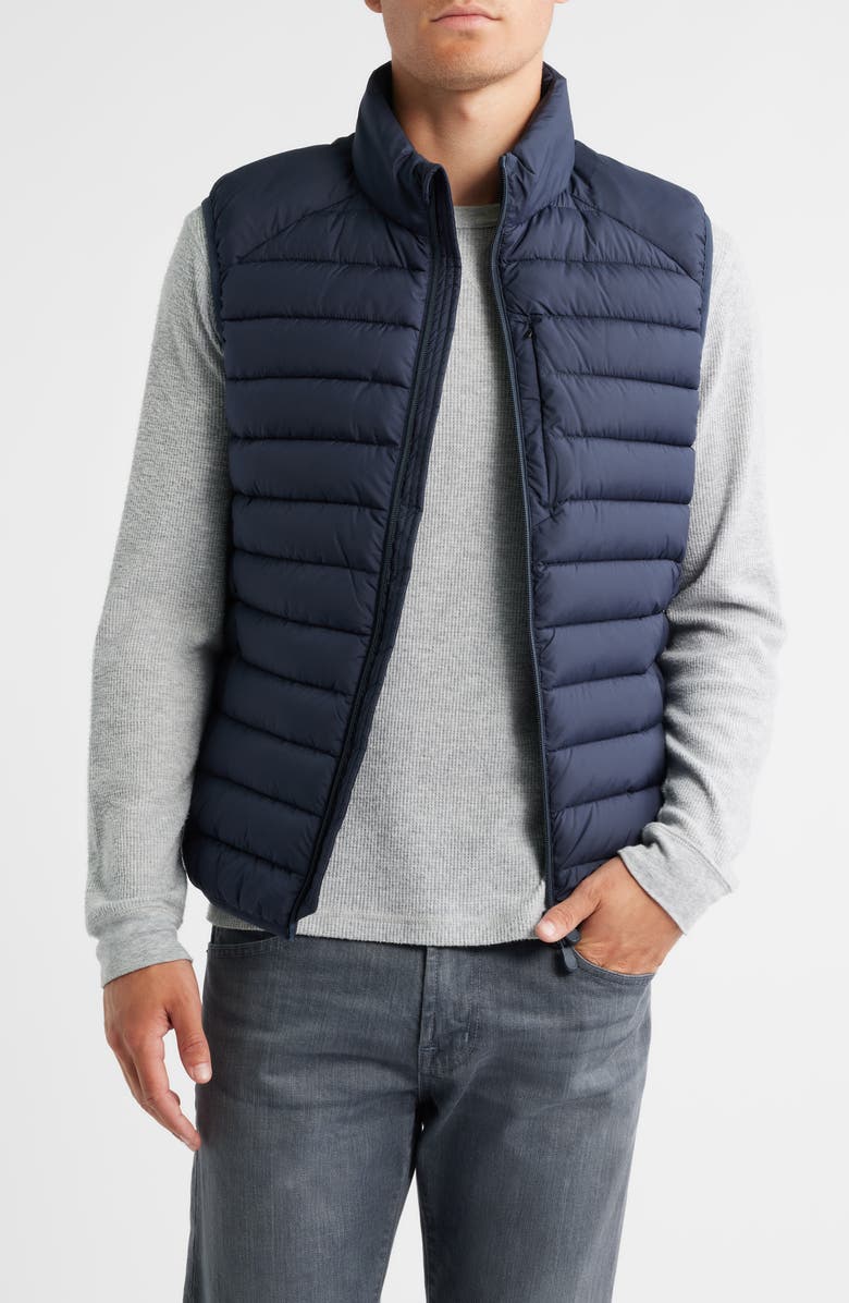Save The Duck Rhus Water Resistant Puffer Vest, Main, color, Blue Black