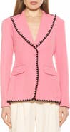 Alexia Admor Contrast Embroidered Blazer