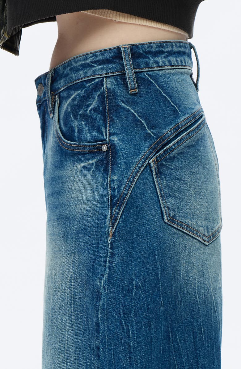 Bayeas Mid Rise Wide Barrel Jeans, Alternate, color, Retro Medium Blue