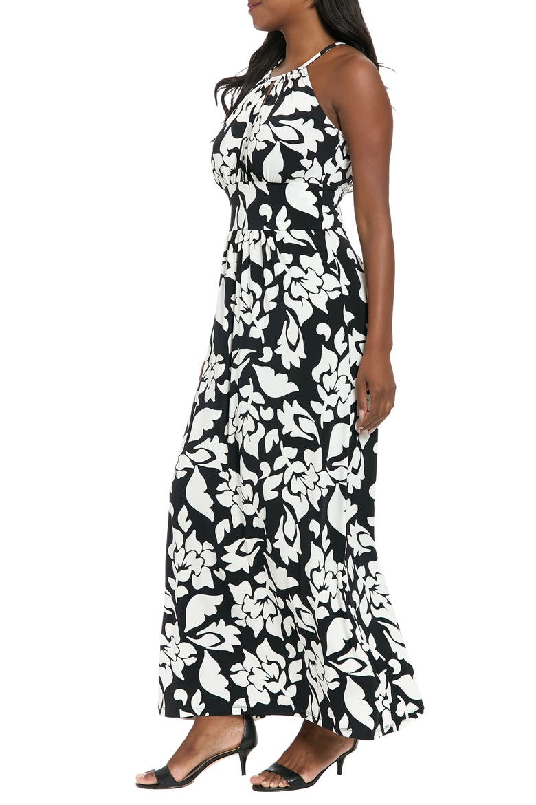 Morris Floral Maxi Dress, Alternate, color, SOFT WHITE/ BLACK