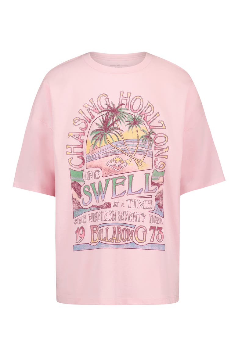 Kids' Horizons Graphic Oversized T-Shirt, Main, color, ROSEATE