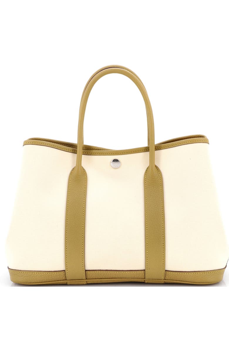 Pre-Owned Hermes Garden Party Tote Toile and Leather 30, Main, color, Kraft
