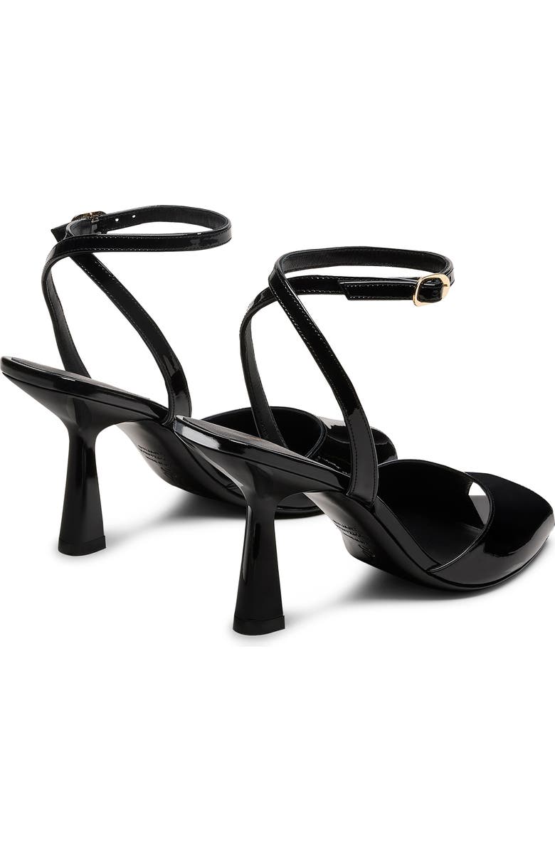 Stuart Weitzman Val Ankle Strap Sandal, Alternate, color, Black