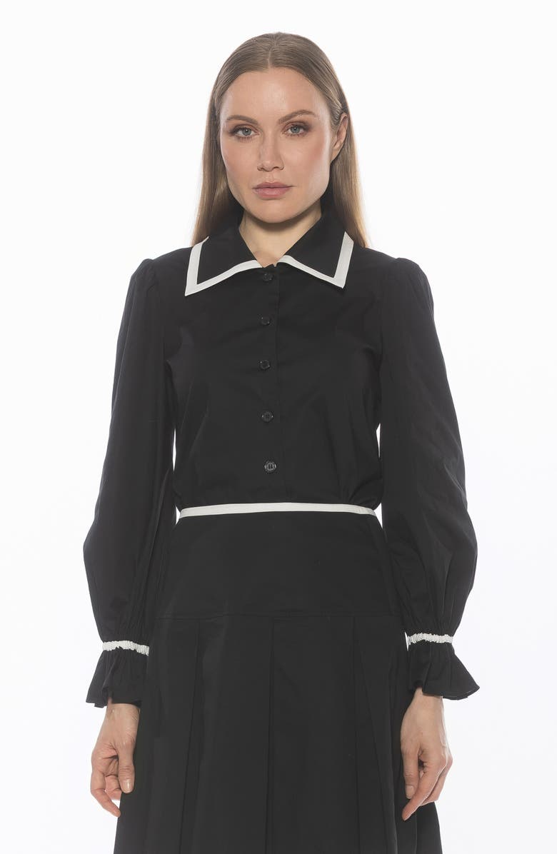 Shannan Tipped Collar Button-Up Shirt