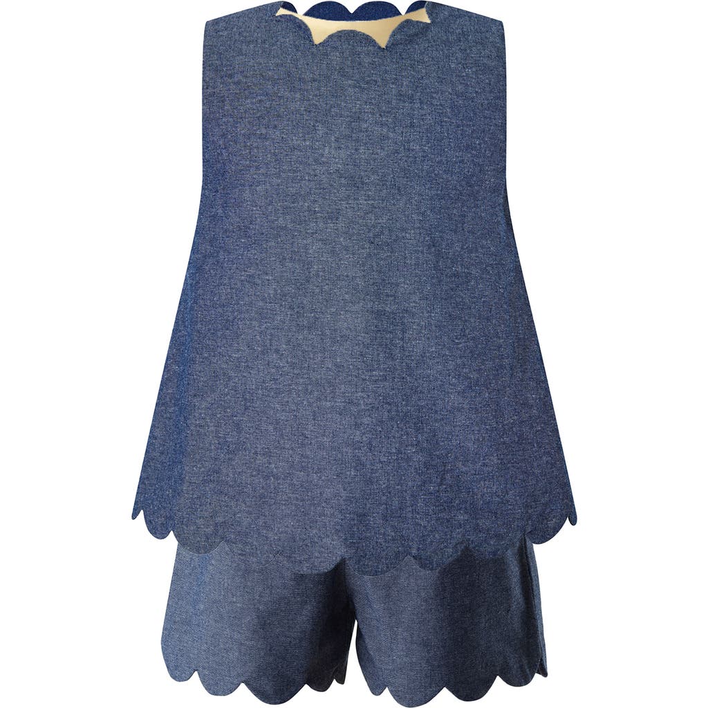 Shop Rachel Riley Chambray Scalloped Set