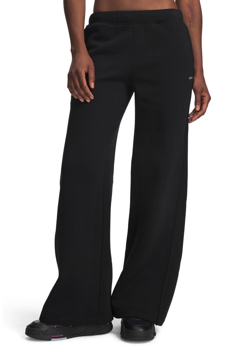 Icon Fleece Wide Leg Pants, Main, color, 008 ULTIMATE BLACK